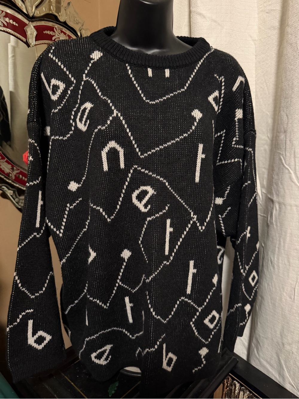 Vintage Benetton Abstract geometrical sweater - Made in Italy